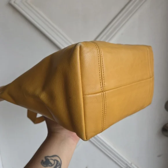Vintage Coach Yellow Waverly Satchel 4133💛